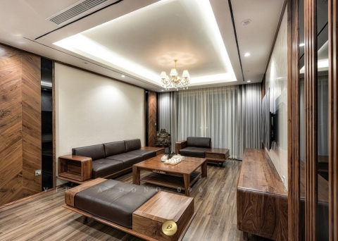 Sofa gỗ óc chó SF-06